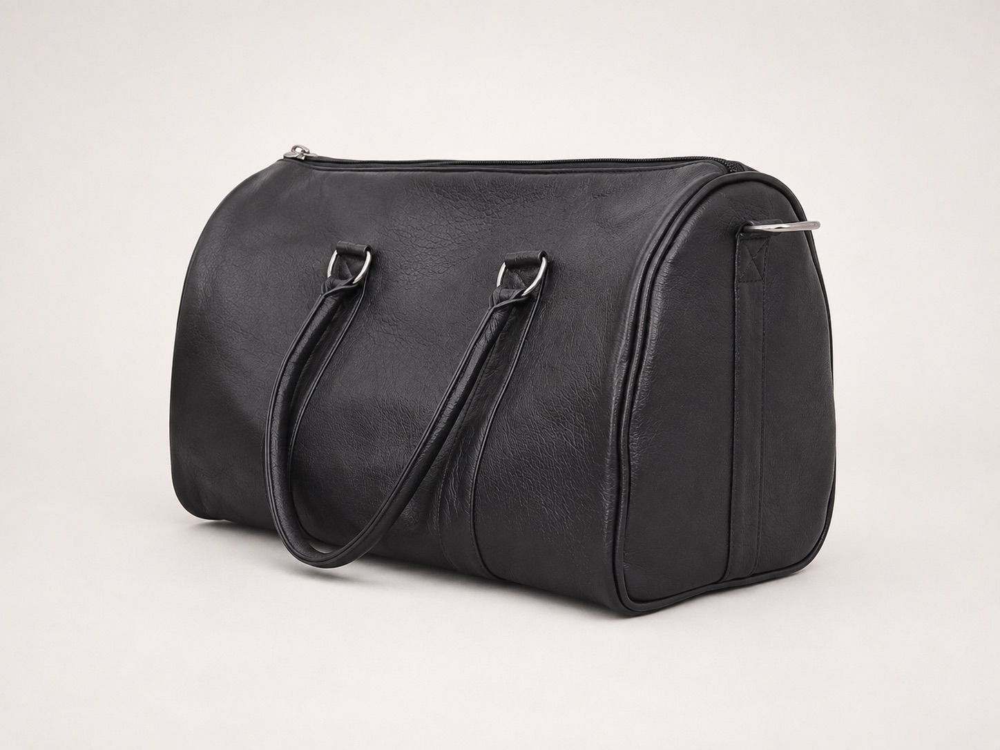 Leather Duffle Bag Charcoal - Product View