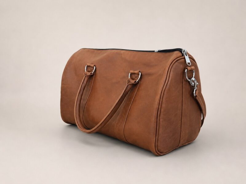 Leather Duffle Bag - Front Right View