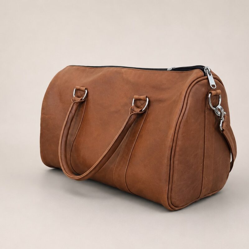 Leather Duffle Bag - Front Right View