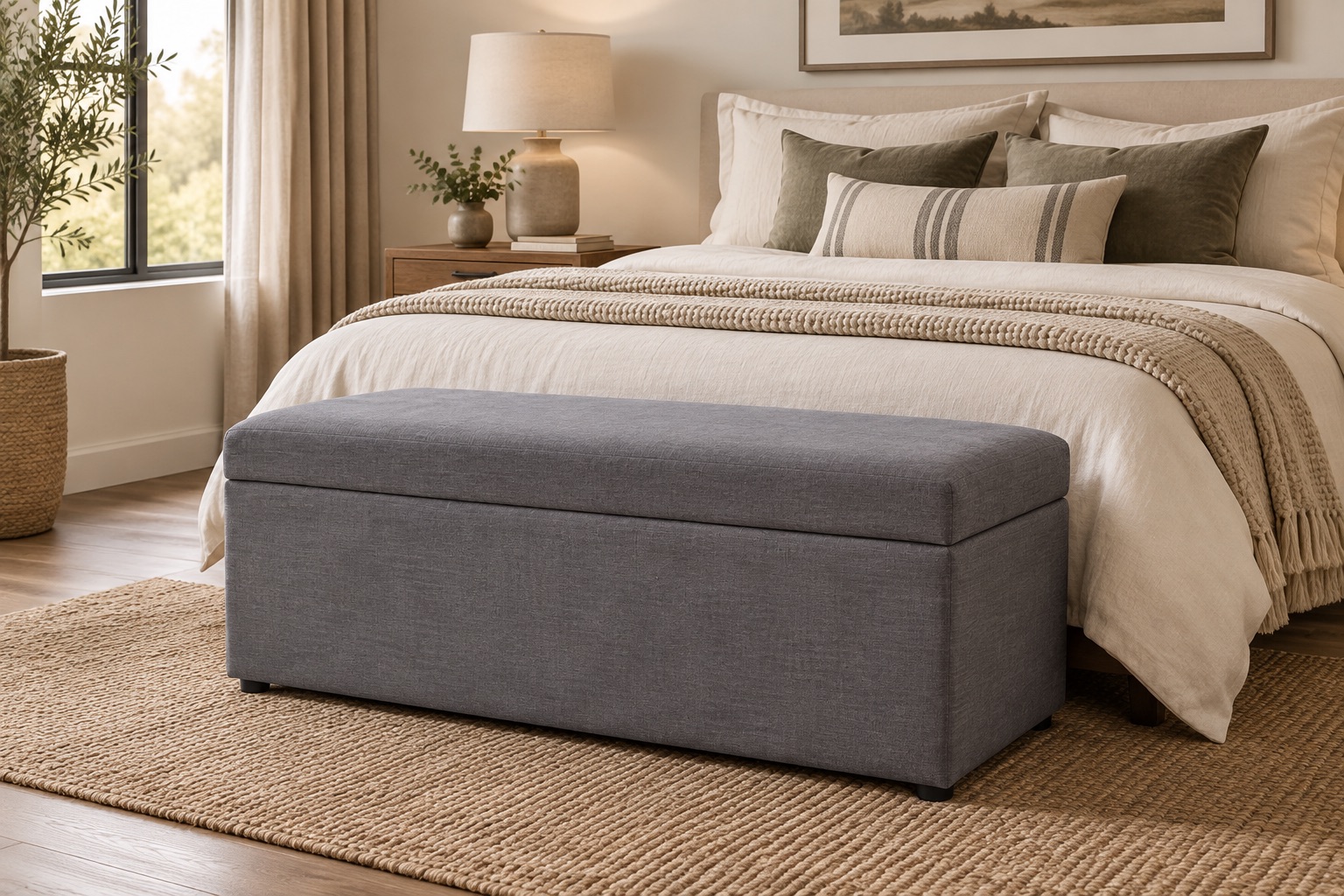 Upholstered Blanket Box - Product View