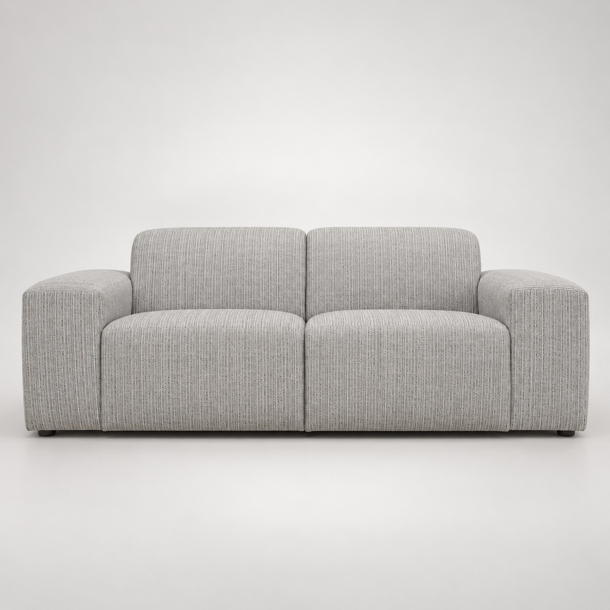 Brittany Two Seater Sofa - Pebble Weave - Front View
