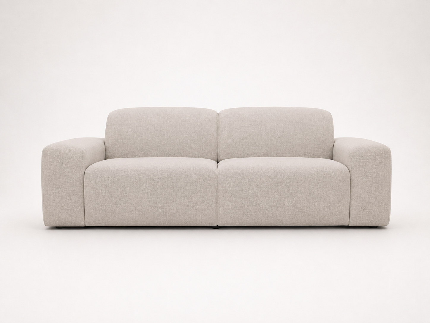 Brittany Two Seater Sofa - Porcelain - Front View