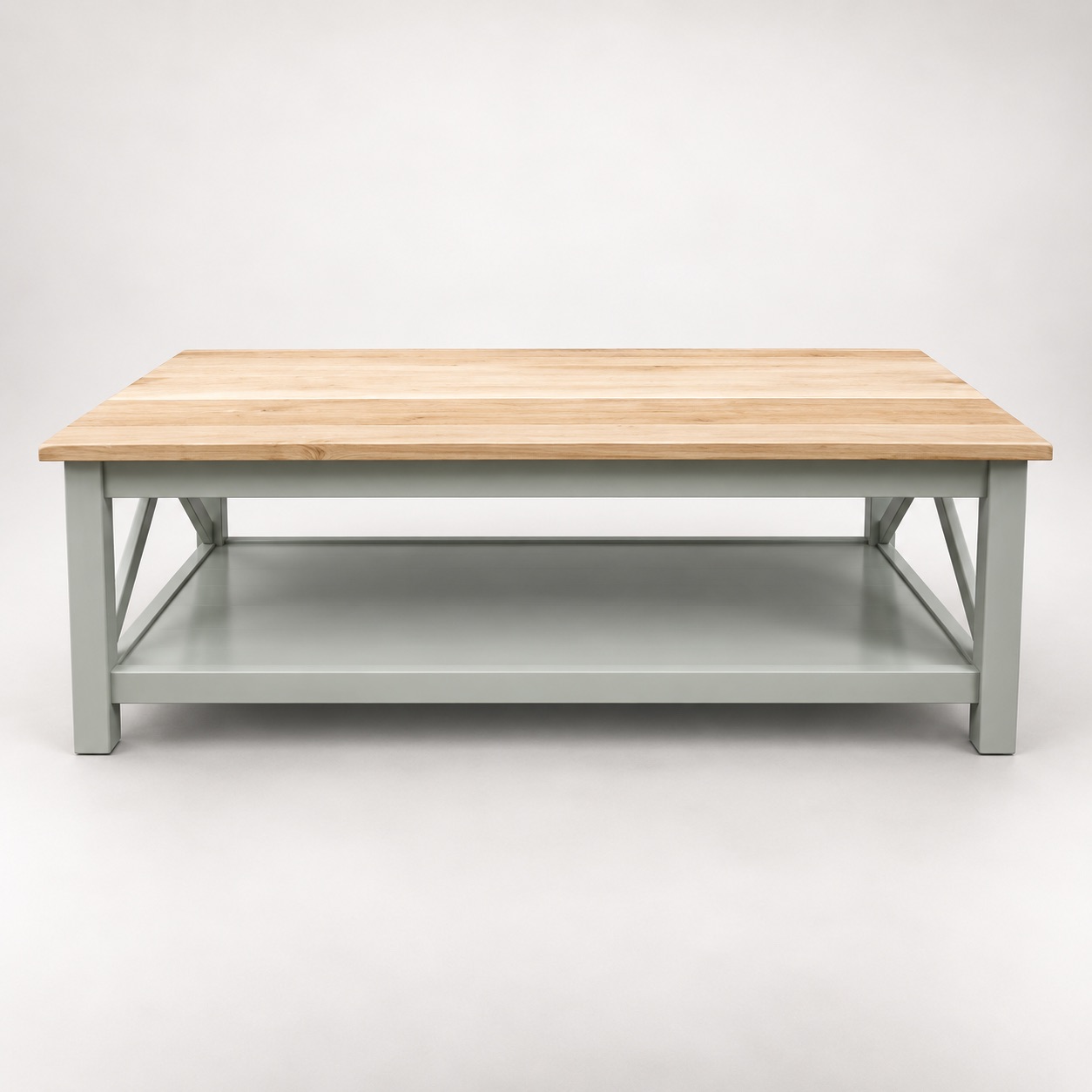 Country Coffee Table - Mint - Front View